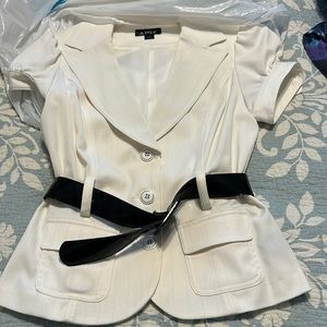 Belted suit jacket